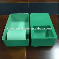 Elegant and luxury velvet blister packing tray for cosmetic Color flock PS vacuum formed velvet display tray for sale