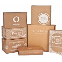 eco friendly corrugated cardboard makeup postal mailing box recycled paper custom cosmetic set shipping box