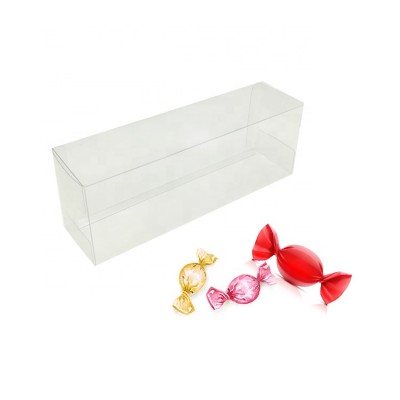 Waterproof folding packaging PET PVC rectangle clear plastic candy box