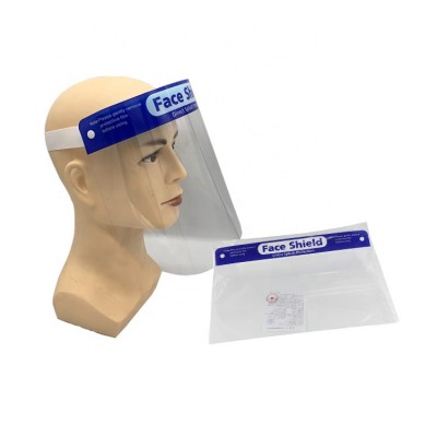 Custom printed protective visor disposable clear face shields