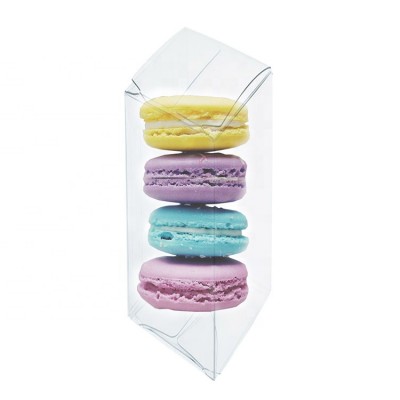 Custom Food Grade Macaron Packaging PVC Clear Acetate Cake Box